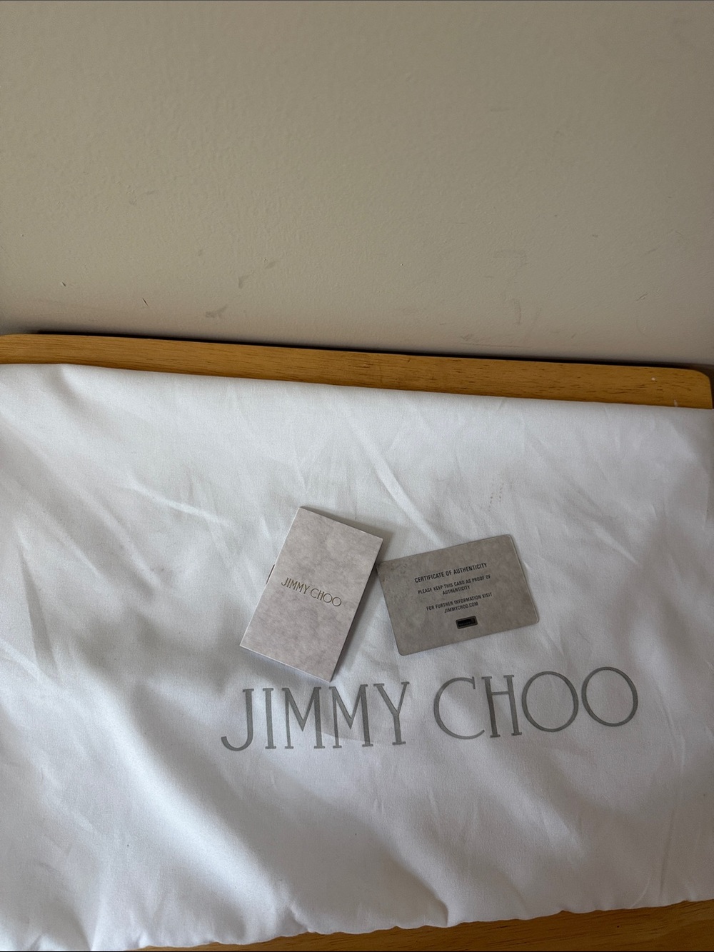Jimmy Choo Beige Woven Tote with White Logo - Picture 7 of 7